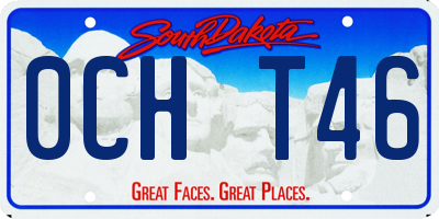 SD license plate 0CHT46
