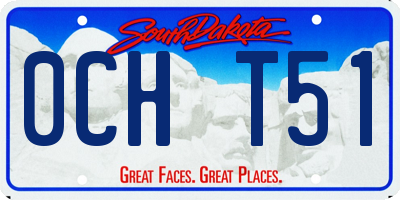 SD license plate 0CHT51