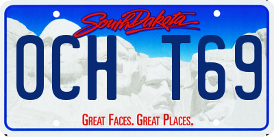 SD license plate 0CHT69