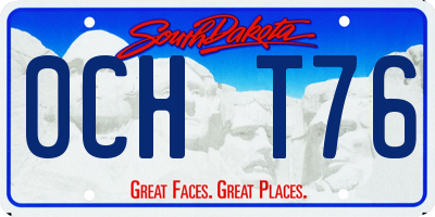 SD license plate 0CHT76