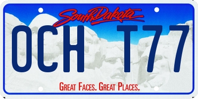 SD license plate 0CHT77