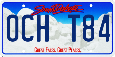SD license plate 0CHT84