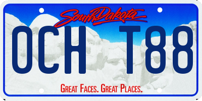 SD license plate 0CHT88