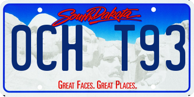 SD license plate 0CHT93