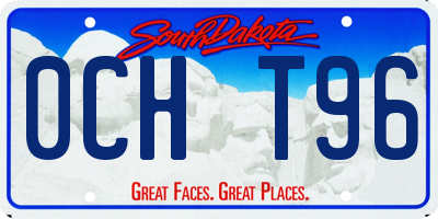 SD license plate 0CHT96