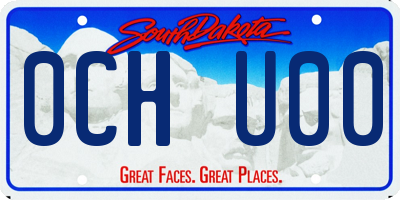 SD license plate 0CHU00