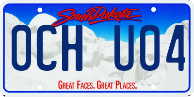 SD license plate 0CHU04