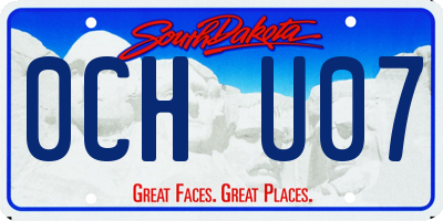 SD license plate 0CHU07