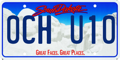 SD license plate 0CHU10
