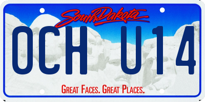 SD license plate 0CHU14