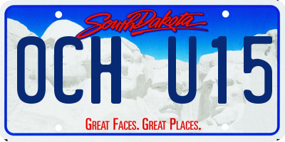 SD license plate 0CHU15