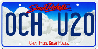 SD license plate 0CHU20