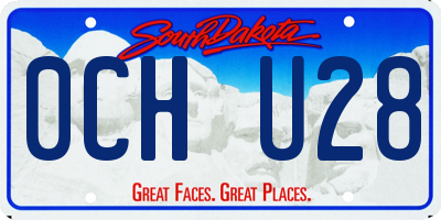SD license plate 0CHU28