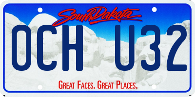 SD license plate 0CHU32