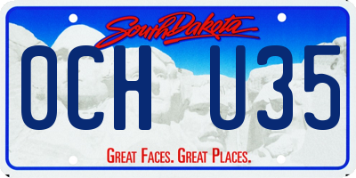 SD license plate 0CHU35