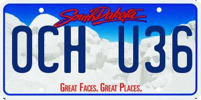 SD license plate 0CHU36
