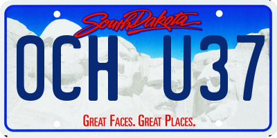 SD license plate 0CHU37