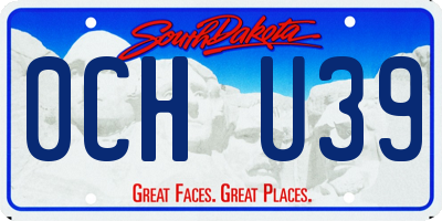 SD license plate 0CHU39