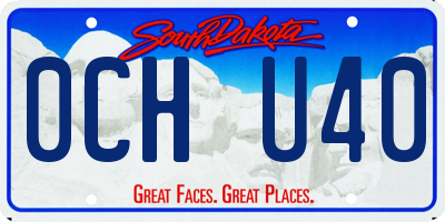 SD license plate 0CHU40
