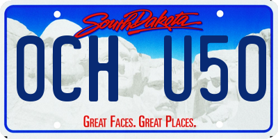 SD license plate 0CHU50