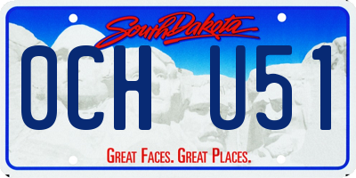 SD license plate 0CHU51