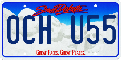 SD license plate 0CHU55