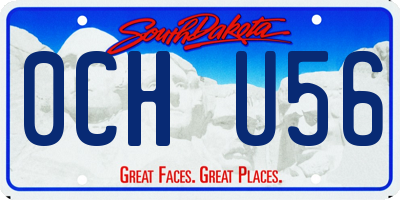 SD license plate 0CHU56