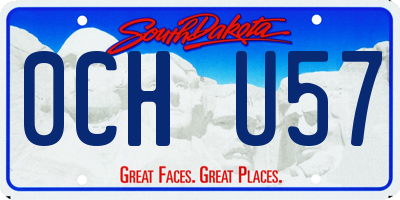 SD license plate 0CHU57