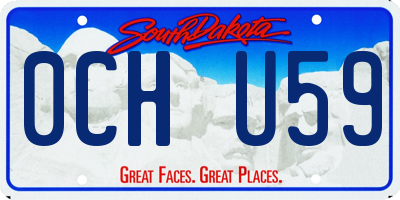 SD license plate 0CHU59