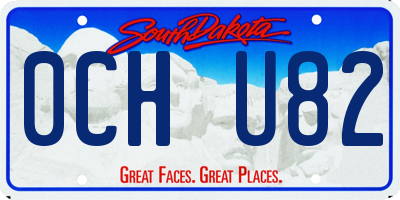 SD license plate 0CHU82