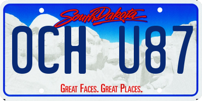 SD license plate 0CHU87