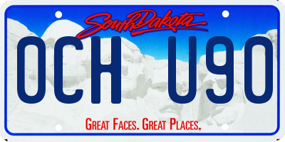 SD license plate 0CHU90