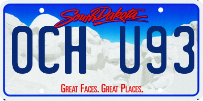 SD license plate 0CHU93
