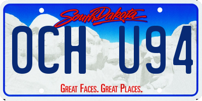 SD license plate 0CHU94