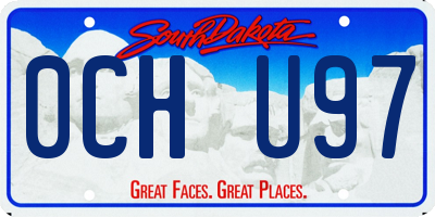 SD license plate 0CHU97