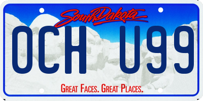SD license plate 0CHU99