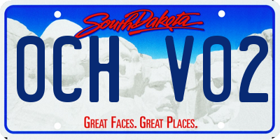 SD license plate 0CHV02