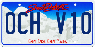 SD license plate 0CHV10
