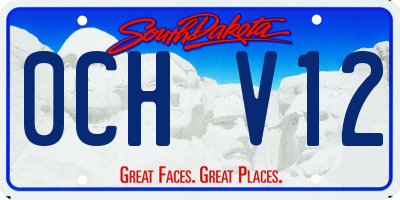 SD license plate 0CHV12