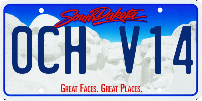 SD license plate 0CHV14