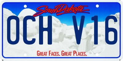 SD license plate 0CHV16
