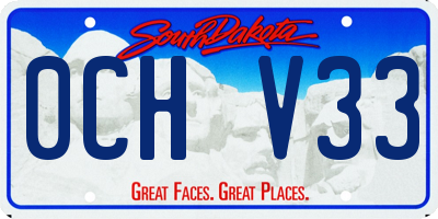 SD license plate 0CHV33