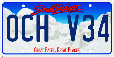 SD license plate 0CHV34