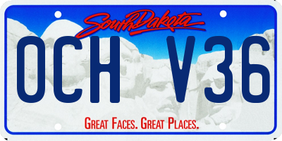 SD license plate 0CHV36