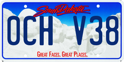 SD license plate 0CHV38