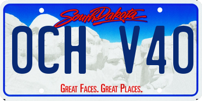 SD license plate 0CHV40