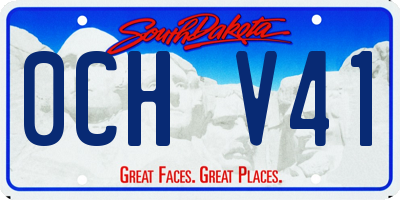 SD license plate 0CHV41