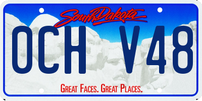 SD license plate 0CHV48