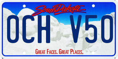 SD license plate 0CHV50
