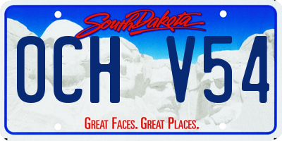 SD license plate 0CHV54